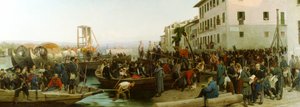 The Landing at Sesto Calende on 26th April 1859 by Eleuterio Pagliano